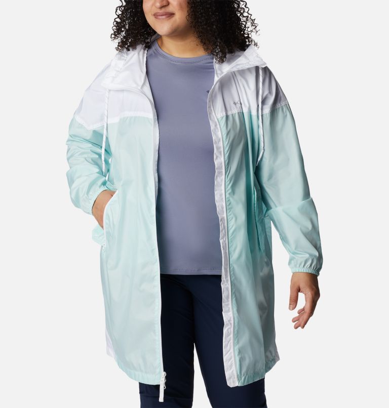 Women's Flash Challenger Long Windbreaker - Plus Size, Color: Icy Morn, White, image 6