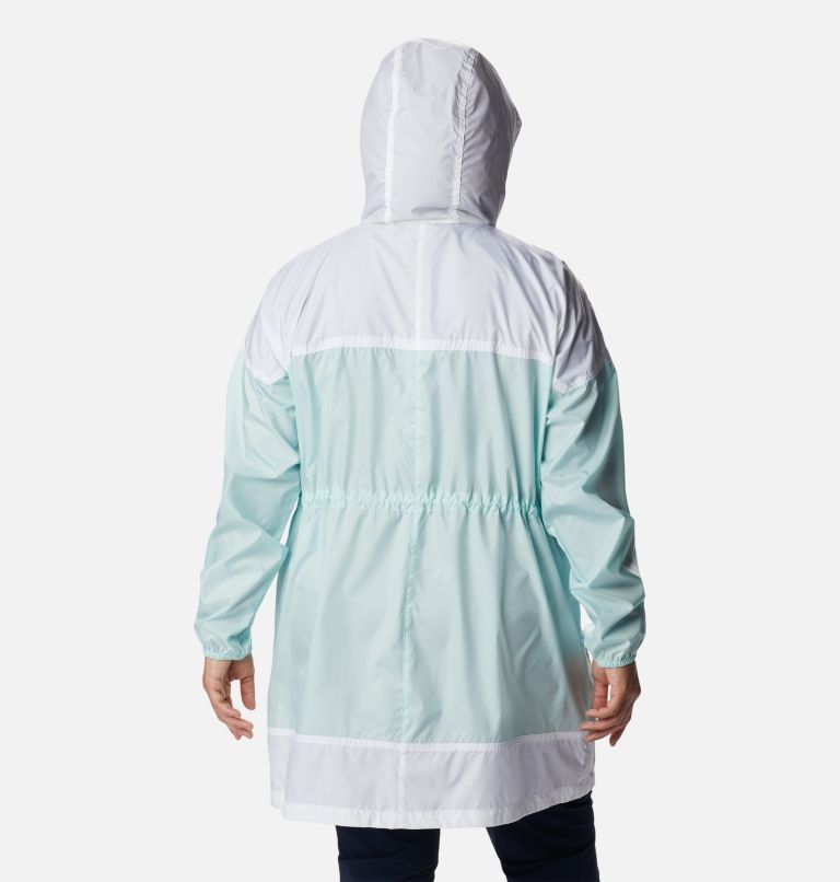 Thumbnail: Women's Flash Challenger Long Windbreaker - Plus Size, Color: Icy Morn, White, image 2