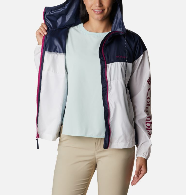 Thumbnail: Women's Flash Challenger Novelty Windbreaker Jacket, Color: White, Nocturnal, image 5