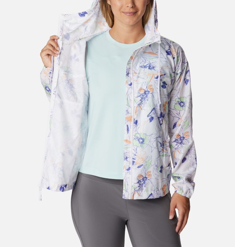 Women's Flash Challenger Novelty Windbreaker Jacket, Color: White Poplines Print, image 5