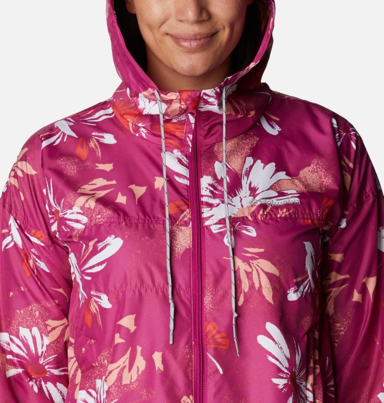 Coupe-vent Flash Challenger Novelty Femme, Color: Wild Fuchsia Daisy Party Print