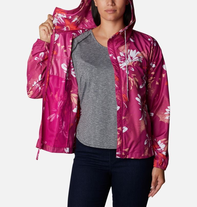 Coupe-vent Flash Challenger Novelty Femme, Color: Wild Fuchsia Daisy Party Print, image 5