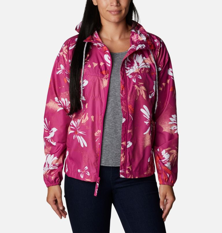 Coupe-vent Flash Challenger Novelty Femme, Color: Wild Fuchsia Daisy Party Print