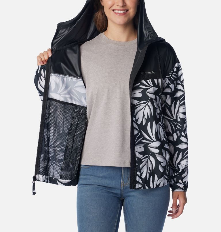 Cortavientos Flash Challenger Novelty para mujer, Color: Black Areca Print, Black, image 5