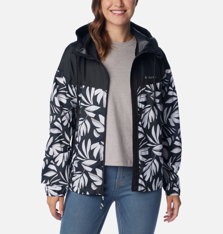 Cortavientos Flash Challenger Novelty para mujer, Color: Black Areca Print, Black, image 6