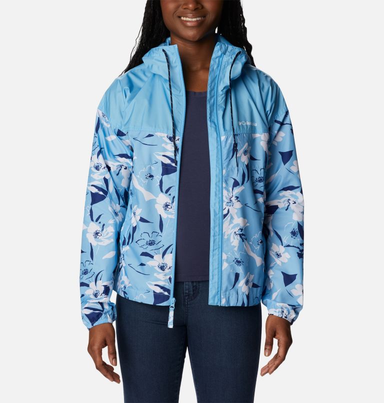 Flash Challenger Novelty Windbreaker | 456 | S, Color: Vista Blue Pop Flora Tonal Print, image 6
