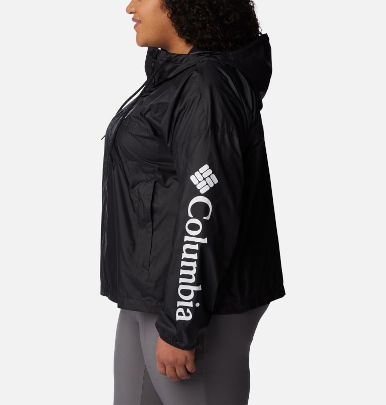 Women's Flash Challenger Novelty Windbreaker Jacket - Plus Size, Color: Black, image 3