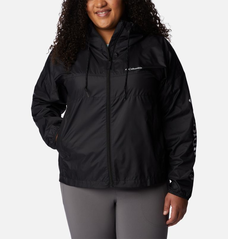 Women's Flash Challenger Novelty Windbreaker Jacket - Plus Size, Color: Black, image 1