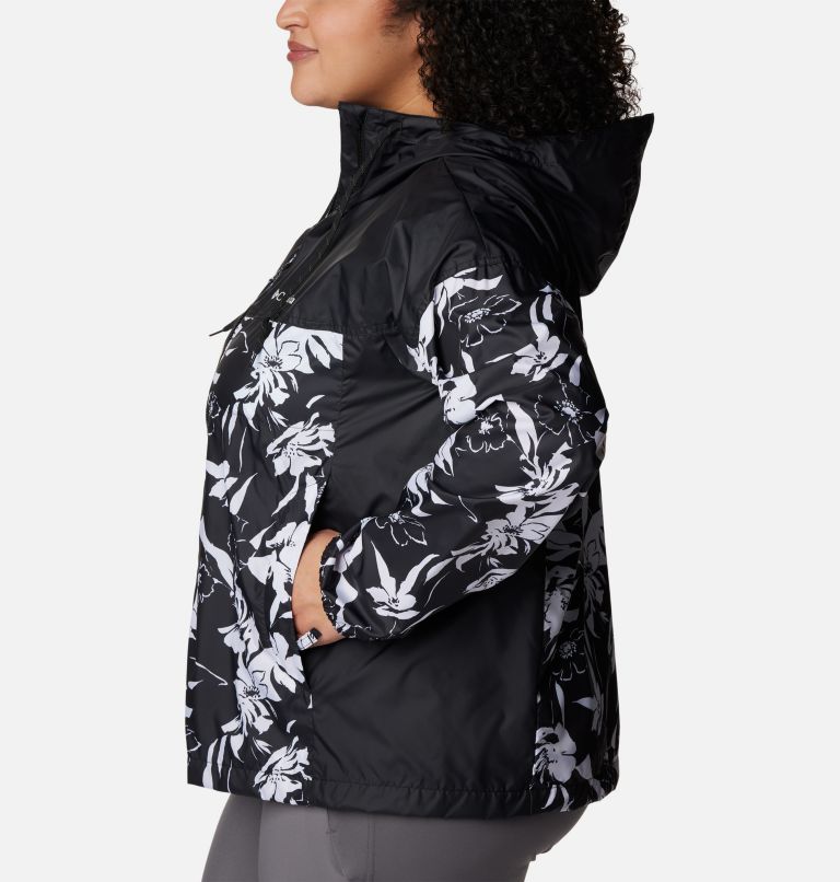 Flash Challenger Novelty Windbreaker | 013 | 3X, Color: Black Pop Flora Print, image 3