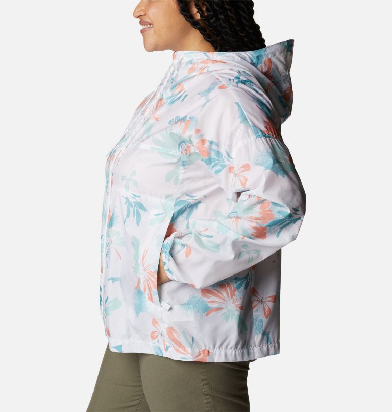 Coupe-vent Flash Challenger Novelty Femme - Grandes tailles, Color: White Daisy Party Print, image 3