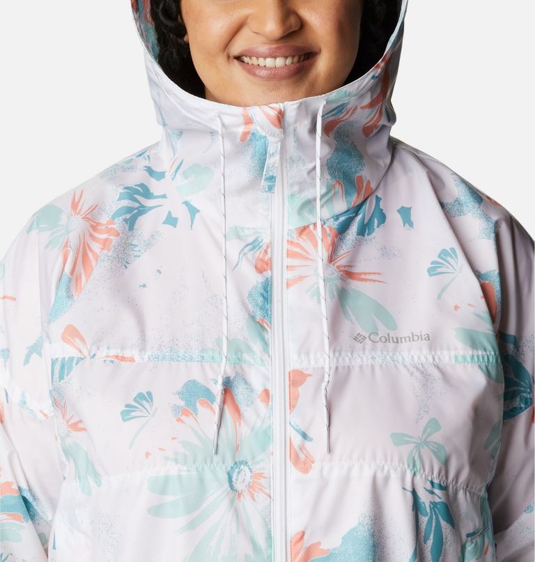Coupe-vent Flash Challenger Novelty Femme - Grandes tailles, Color: White Daisy Party Print, image 4