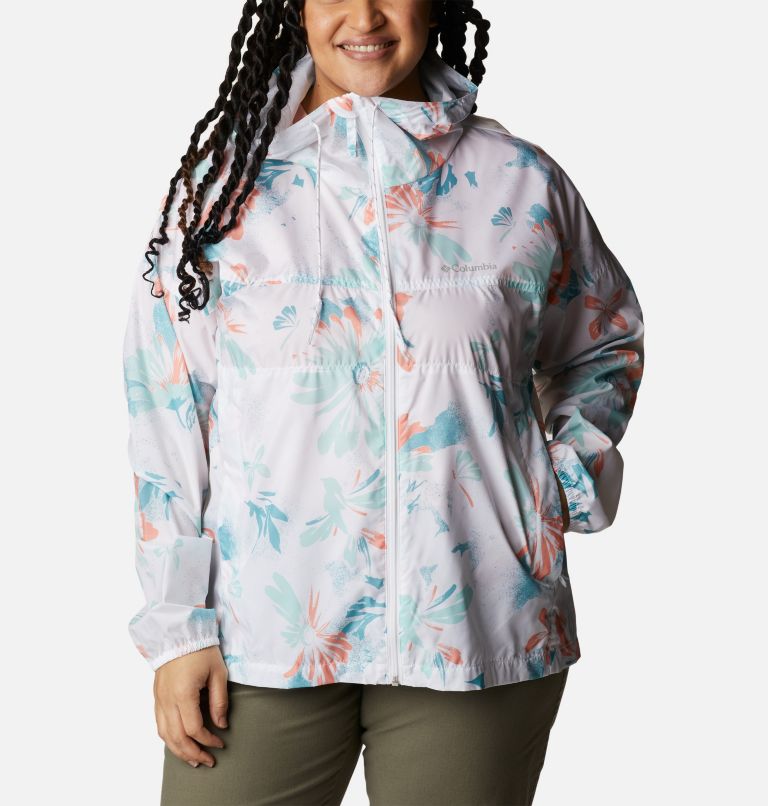 Coupe-vent Flash Challenger Novelty Femme - Grandes tailles, Color: White Daisy Party Print, image 1
