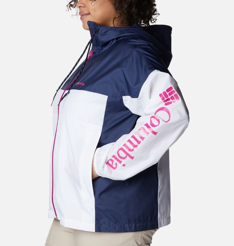 Women's Flash Challenger Novelty Windbreaker Jacket - Plus Size, Color: White, Nocturnal, image 3