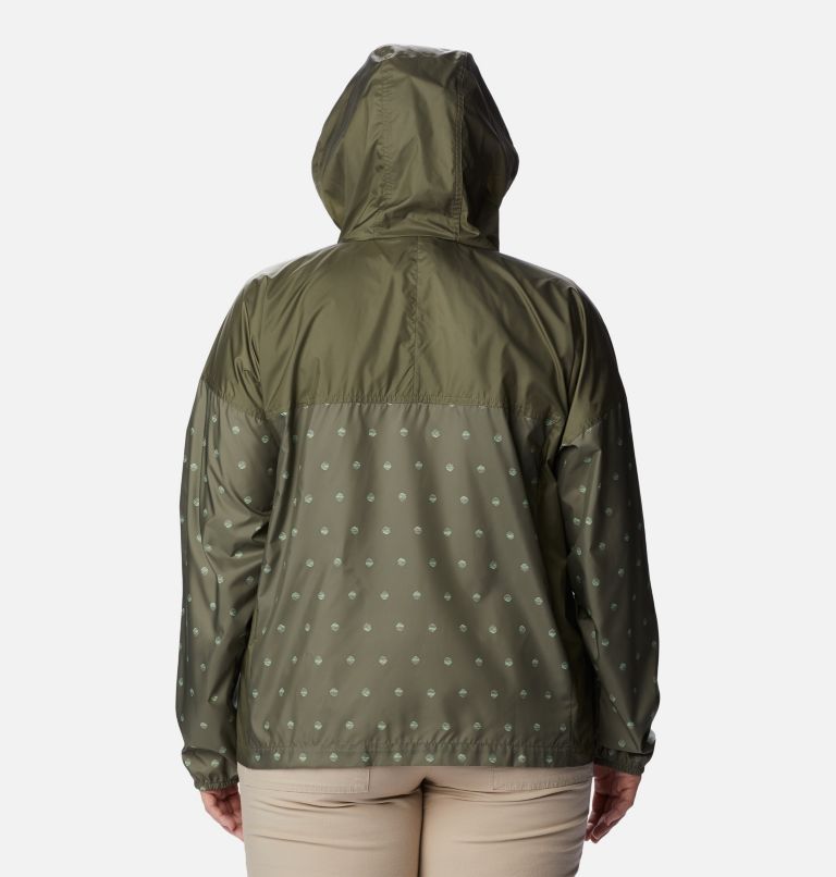 Women's Flash Challenger Novelty Windbreaker Jacket - Plus Size, Color: Stone Green Swell Dots Print, image 2