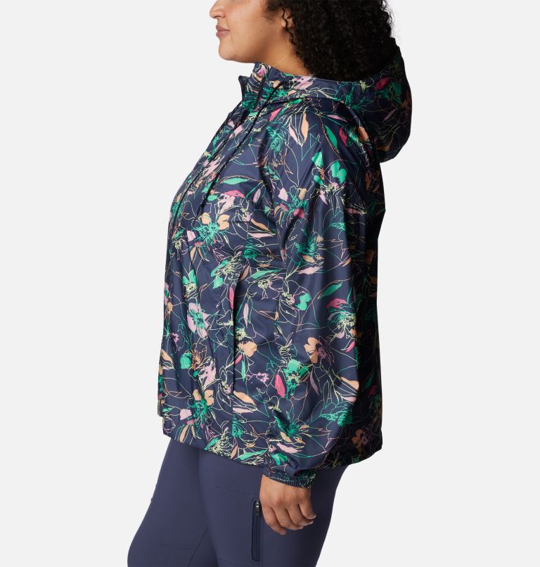 Women's Flash Challenger Novelty Windbreaker Jacket - Plus Size, Color: Nocturnal Poplines Print, image 3