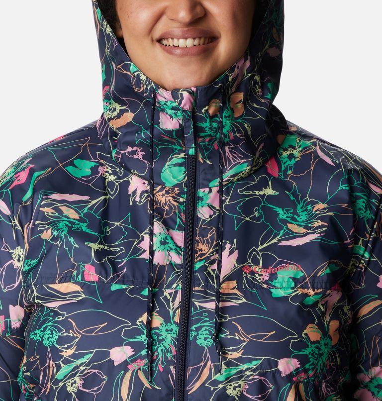 Women's Flash Challenger Novelty Windbreaker Jacket - Plus Size, Color: Nocturnal Poplines Print, image 4