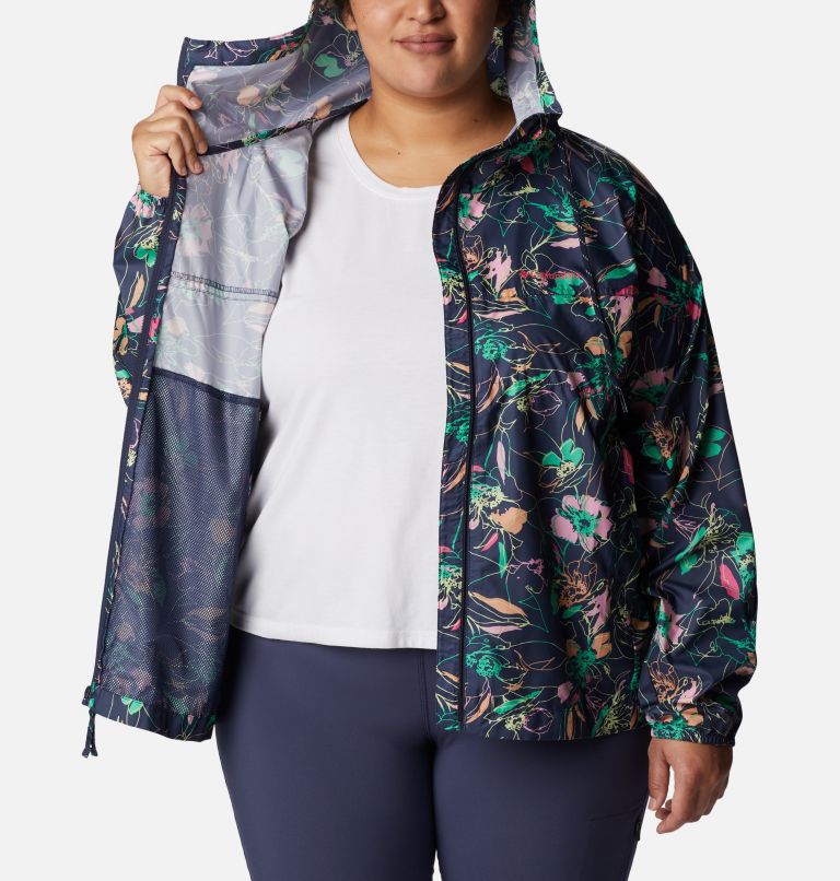 Thumbnail: Women's Flash Challenger Novelty Windbreaker Jacket - Plus Size, Color: Nocturnal Poplines Print, image 5