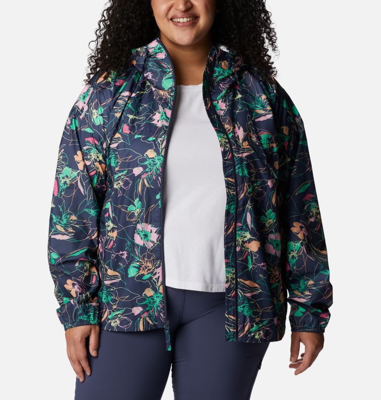 Women's Flash Challenger Novelty Windbreaker Jacket - Plus Size, Color: Nocturnal Poplines Print, image 6