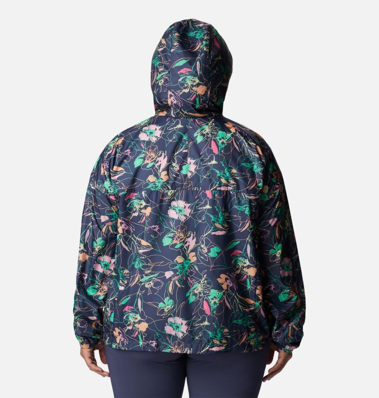 Women's Flash Challenger Novelty Windbreaker Jacket - Plus Size, Color: Nocturnal Poplines Print, image 2