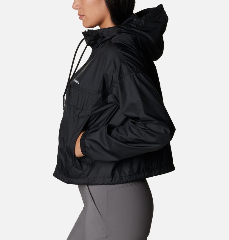 Women's Flash Challenger Cropped Windbreaker Jacket, Color: Black