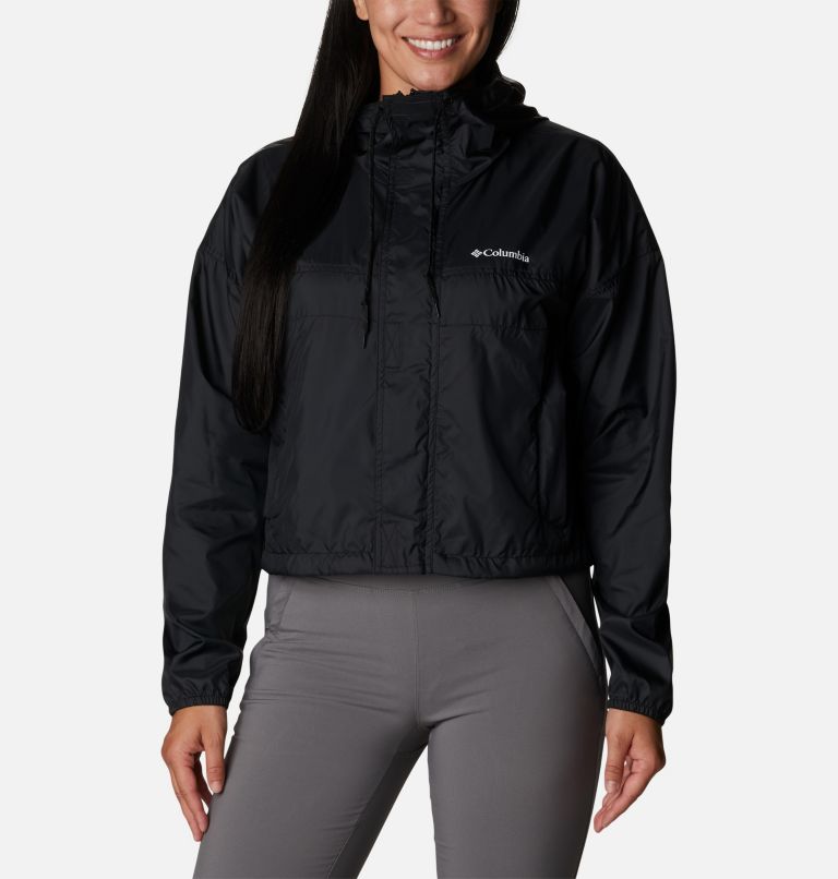Women's Flash Challenger Cropped Windbreaker Jacket, Color: Black
