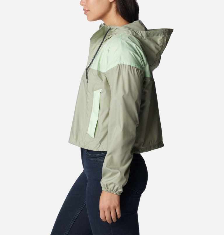 Women’s Flash Challenger Cropped Windbreaker, Color: Safari, Key West, image 3