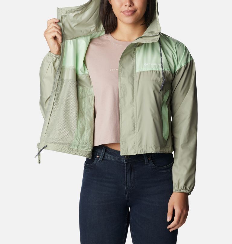 Columbia Flash Challenger cropped windbreaker jacket in white