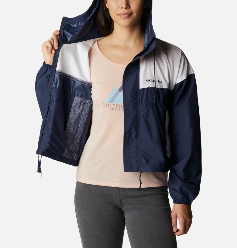 Thumbnail: Women’s Flash Challenger Cropped Windbreaker, Color: Nocturnal, White, image 5