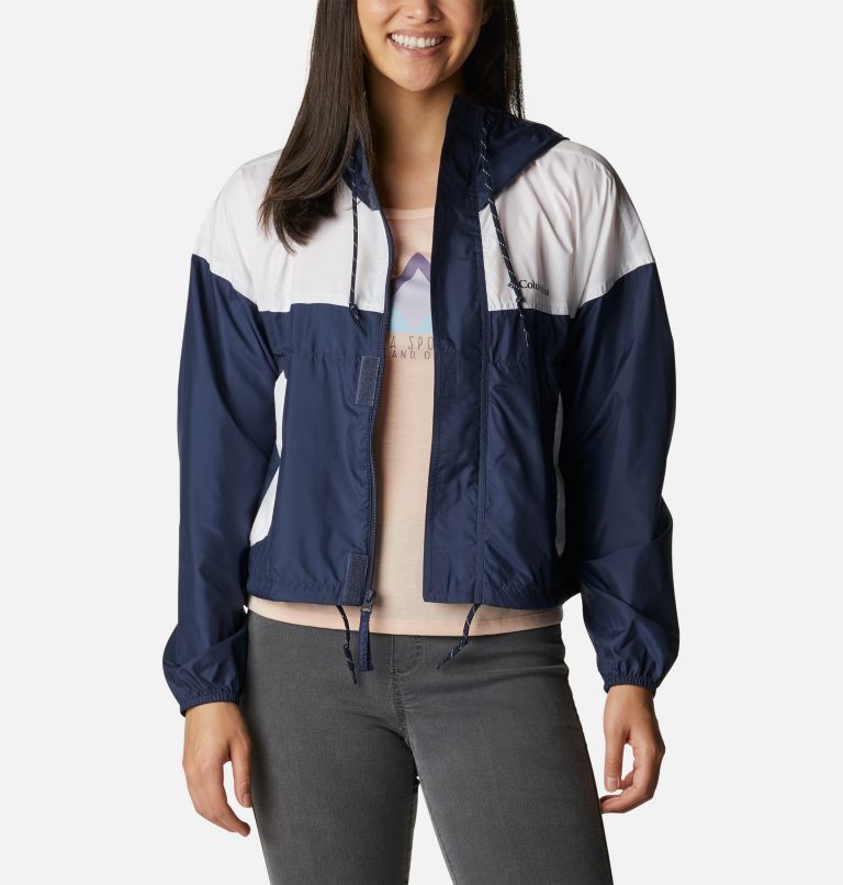 Thumbnail: Women's Flash Challenger Cropped Windbreaker Jacket, Color: Nocturnal, White, image 7