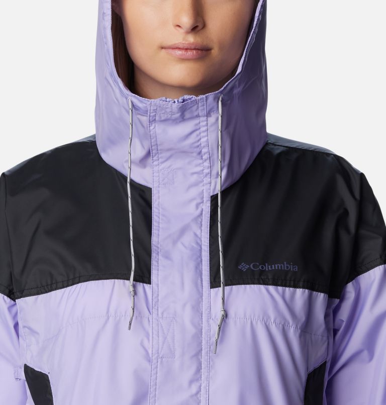 Women’s Flash Challenger Cropped Windbreaker, Color: Frosted Purple, Black, image 4
