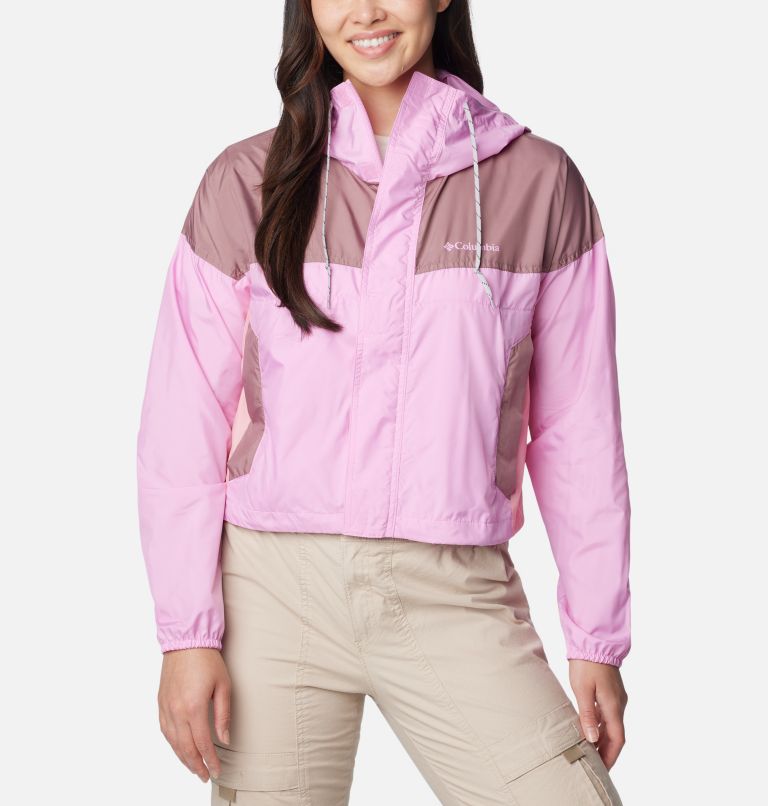 Columbia Challenger Mesh Lined Windbreaker In Pink, $95