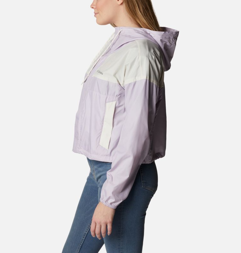 Women’s Flash Challenger Cropped Windbreaker, Color: Pale Lilac, Chalk, image 3