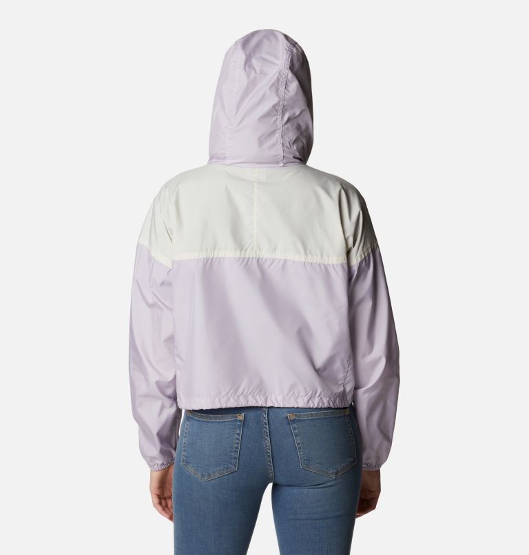 Women’s Flash Challenger Cropped Windbreaker, Color: Pale Lilac, Chalk, image 2