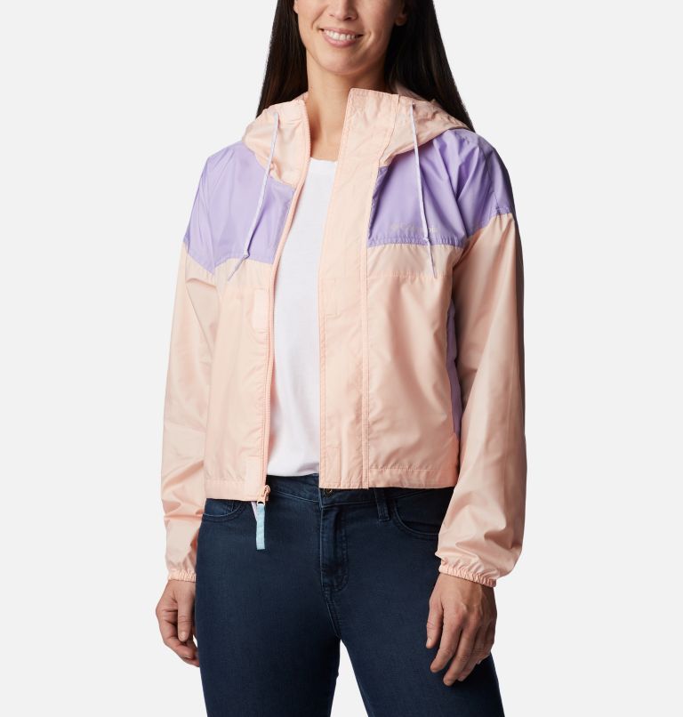 Columbia challenger windbreaker jacket cheap in peach