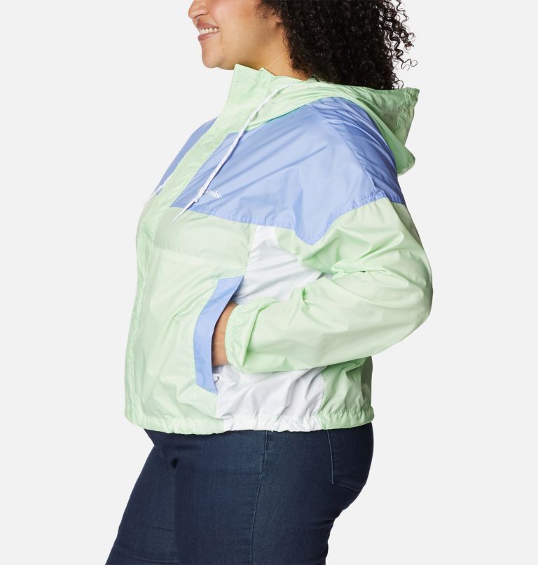 Women's Flash Challenger Cropped Windbreaker - Plus Size, Color: Key West, Serenity, White