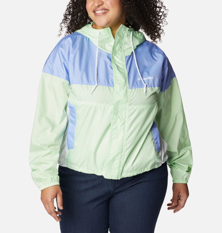 Women's Flash Challenger Cropped Windbreaker - Plus Size, Color: Key West, Serenity, White, image 1