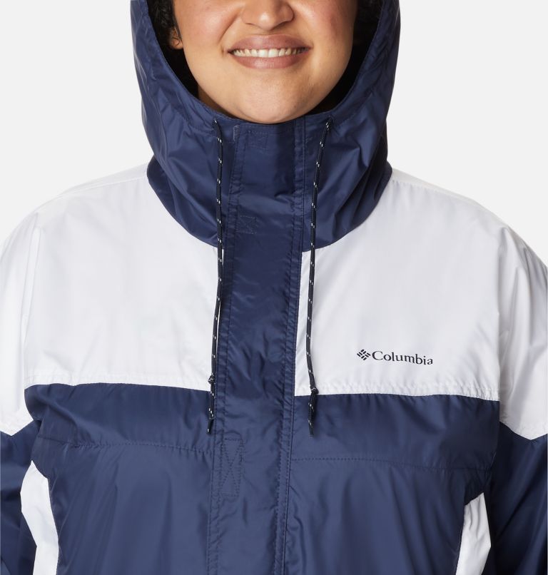 Thumbnail: Women's Flash Challenger Cropped Windbreaker - Plus Size, Color: Nocturnal, White, image 4