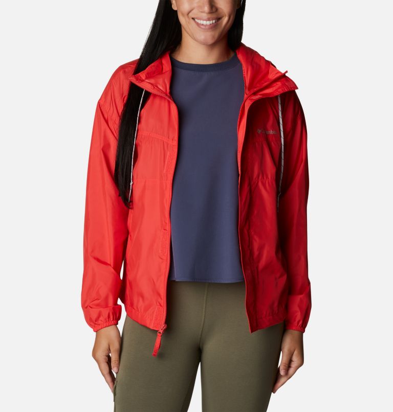 Thumbnail: Women's Flash Challenger Windbreaker, Color: Red Hibiscus, image 6