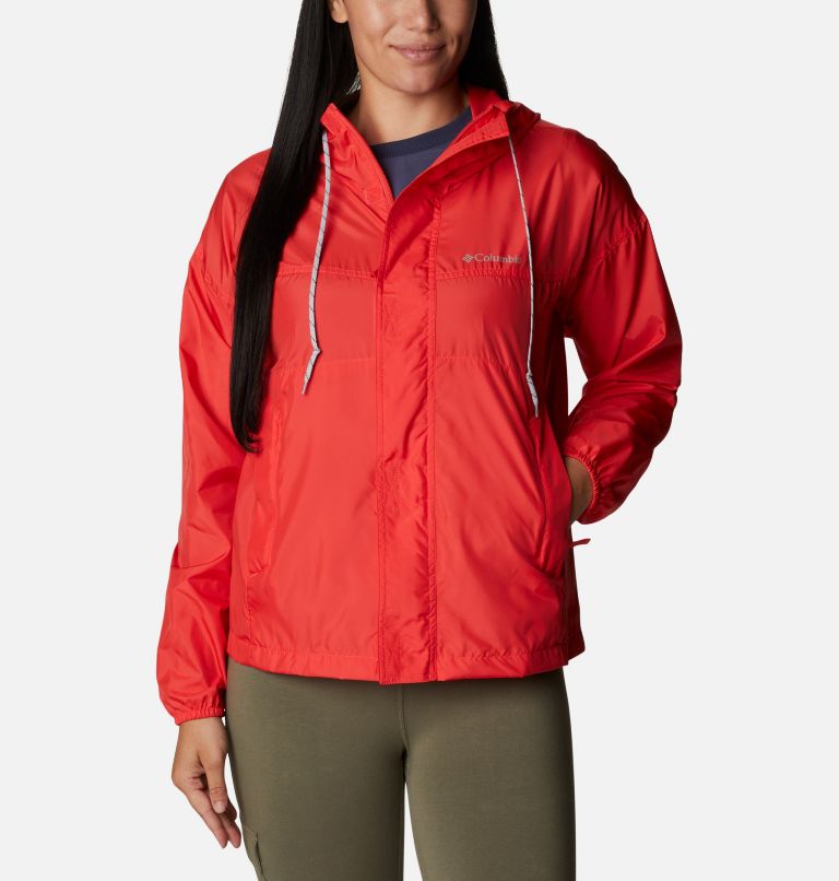 Thumbnail: Women's Flash Challenger Windbreaker, Color: Red Hibiscus, image 1