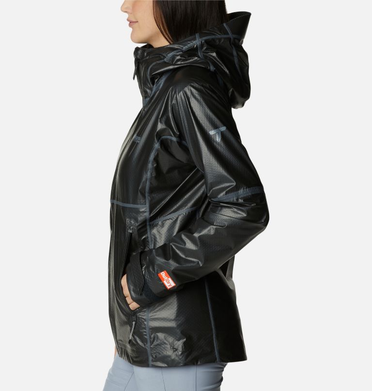Thumbnail: Chaqueta shell impermeable de malla con capucha OutDry Extreme para mujer, Color: Black, image 3