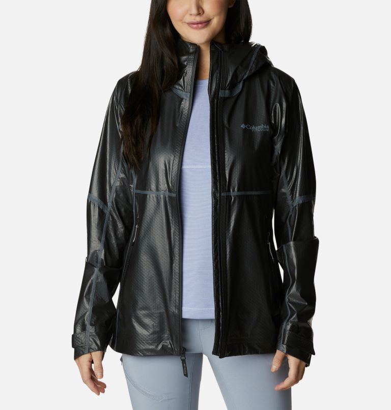 Thumbnail: Chaqueta shell impermeable de malla con capucha OutDry Extreme para mujer, Color: Black, image 9