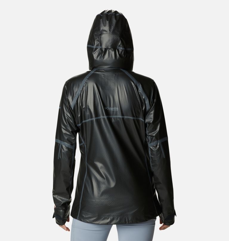 Thumbnail: Chaqueta shell impermeable de malla con capucha OutDry Extreme para mujer, Color: Black, image 2