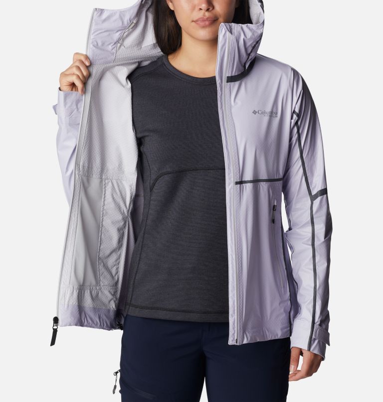 Women's OutDry Extreme Mesh Rain Shell, Color: Purple Tint, image 5