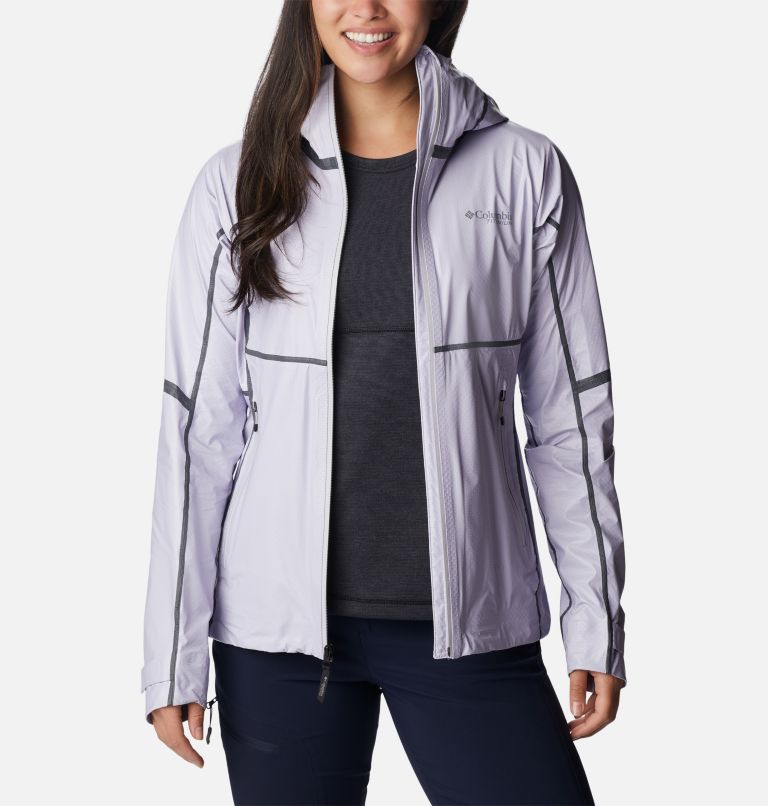 Women's OutDry Extreme Mesh Rain Shell, Color: Purple Tint, image 8