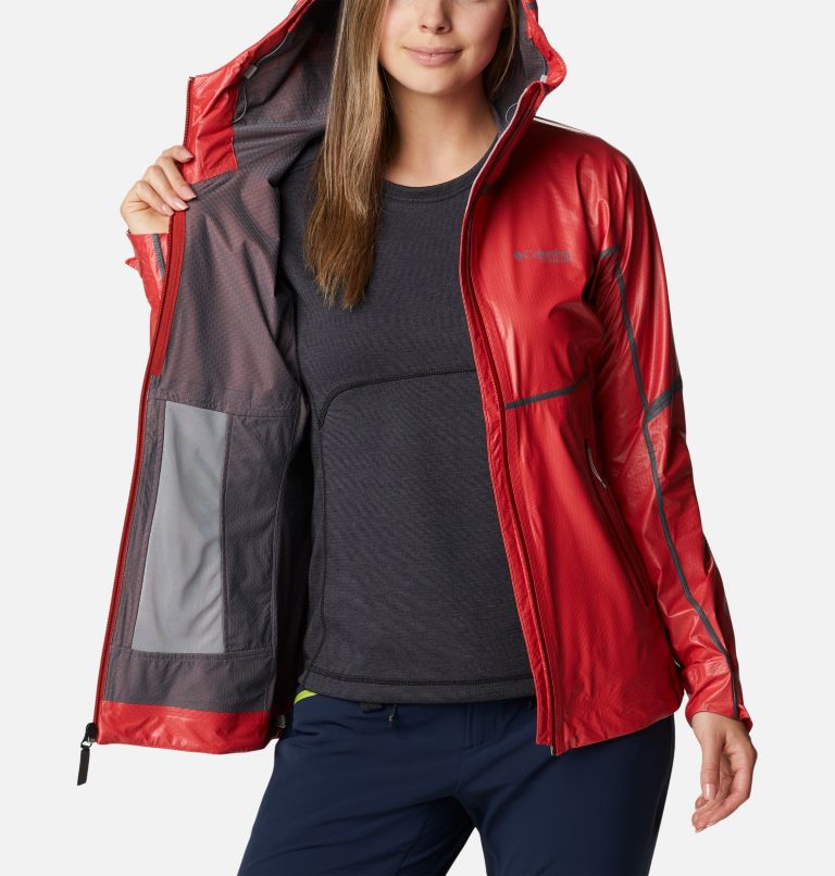Thumbnail: Women's OutDry Extreme Mesh Shell Jacket, Color: Red Hibiscus, image 5