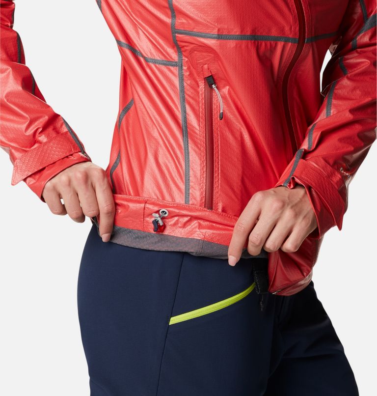 Thumbnail: Women's OutDry Extreme Mesh Shell Jacket, Color: Red Hibiscus, image 7