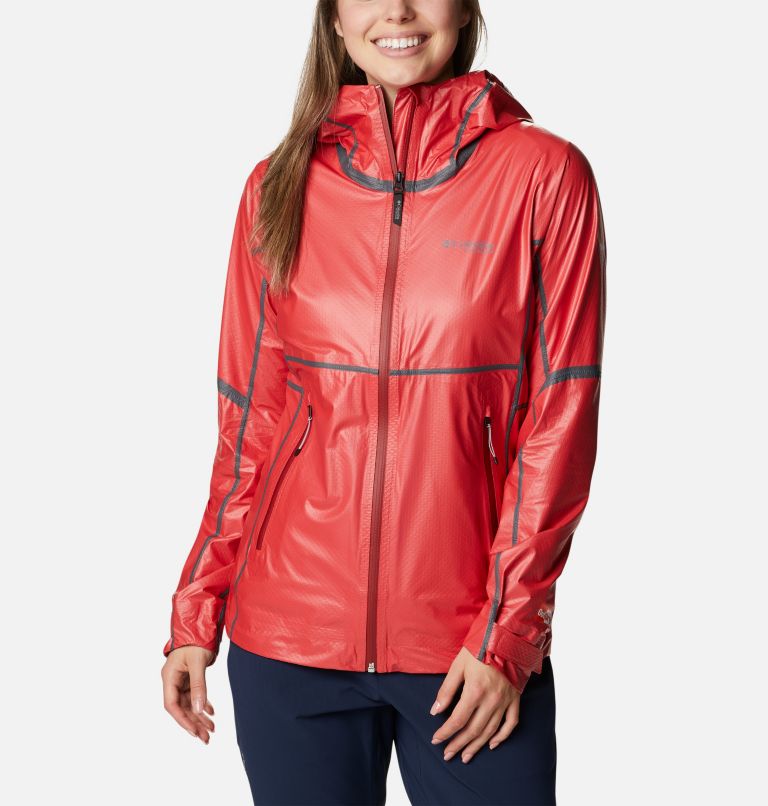 Women's OutDry Extreme Mesh Shell Jacket, Color: Red Hibiscus, image 1