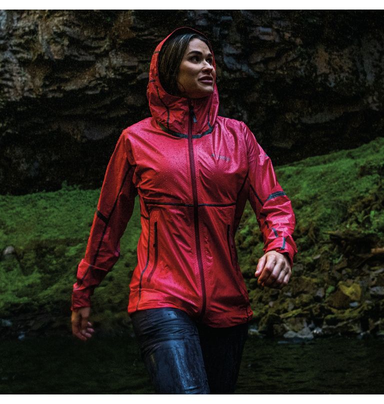 Women's OutDry Extreme Mesh Shell Jacket, Color: Red Hibiscus, image 13