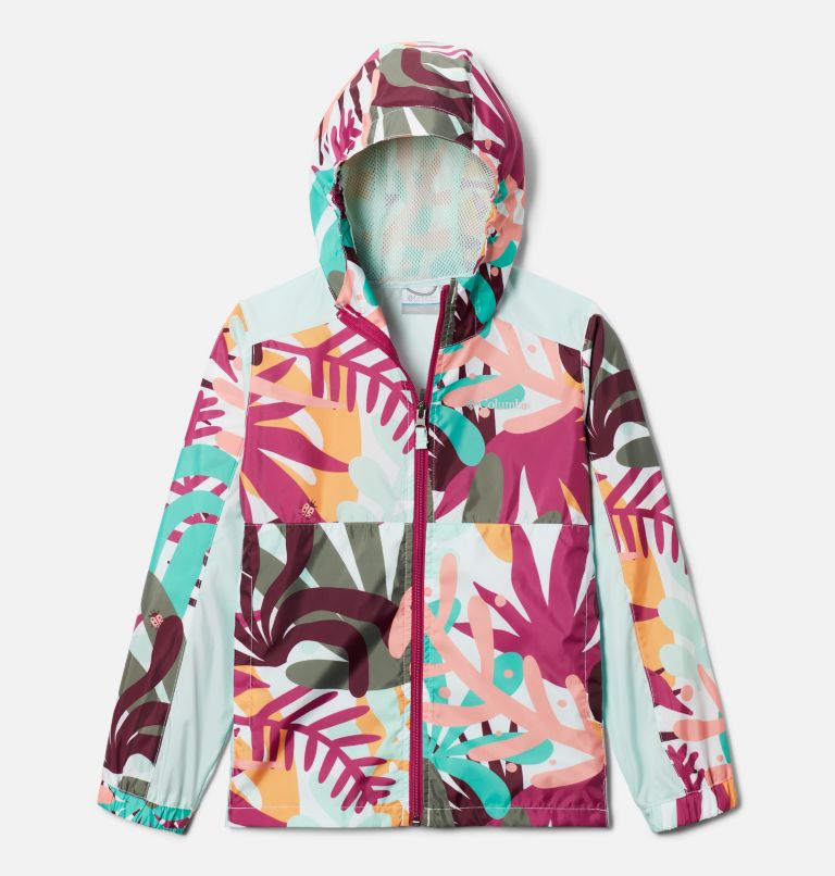 Kids' Glennaker Springs Jacket, Color: White In The Leaves, Icy Morn