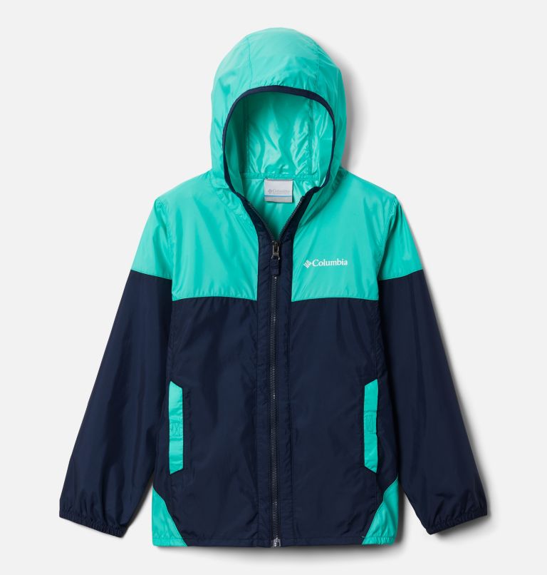 Thumbnail: Flash Challenger Windbreaker | 464 | XS, Color: Collegiate Navy, Electric Turquoise, image 1